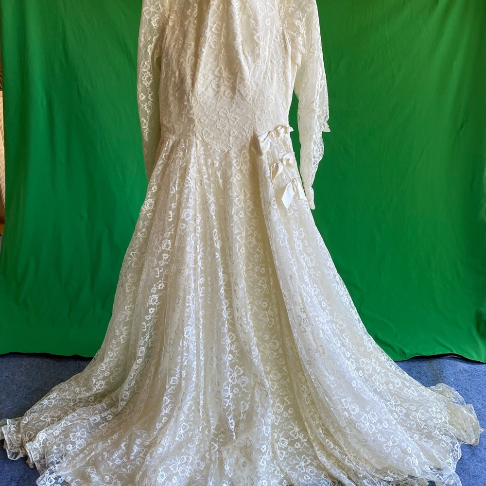 Elegant Lace Wedding Dress (buttons shown in photos have been removed)